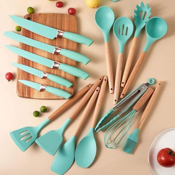 ZCOINS 18+1 PC Silicone Cooking Utensils Set